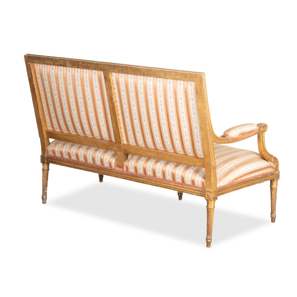 19th Century Giltwood Settee View X