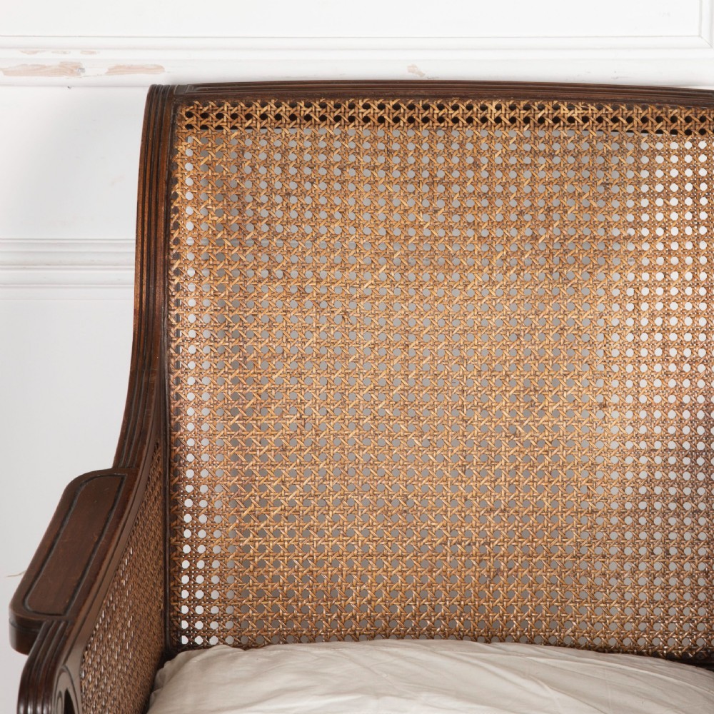 Pair of Mahogany Caned Bergere Chairs View V