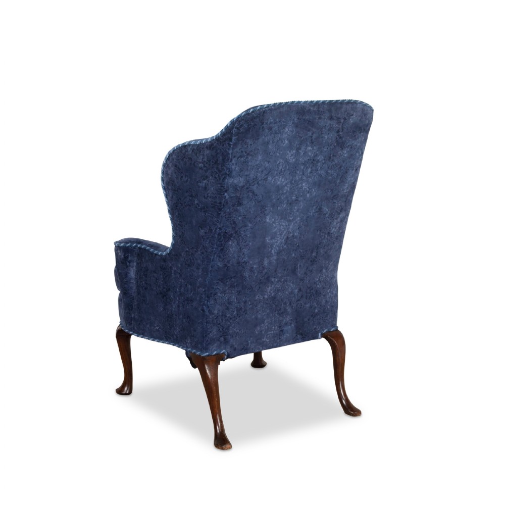 C18th Carved Leg Wing Chair View IV