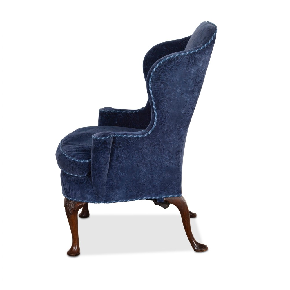 C18th Carved Leg Wing Chair View V