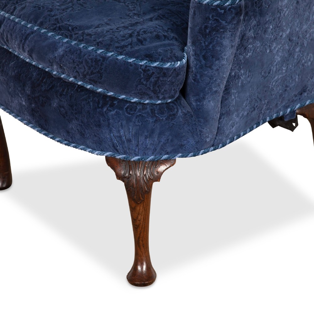 C18th Carved Leg Wing Chair View IX