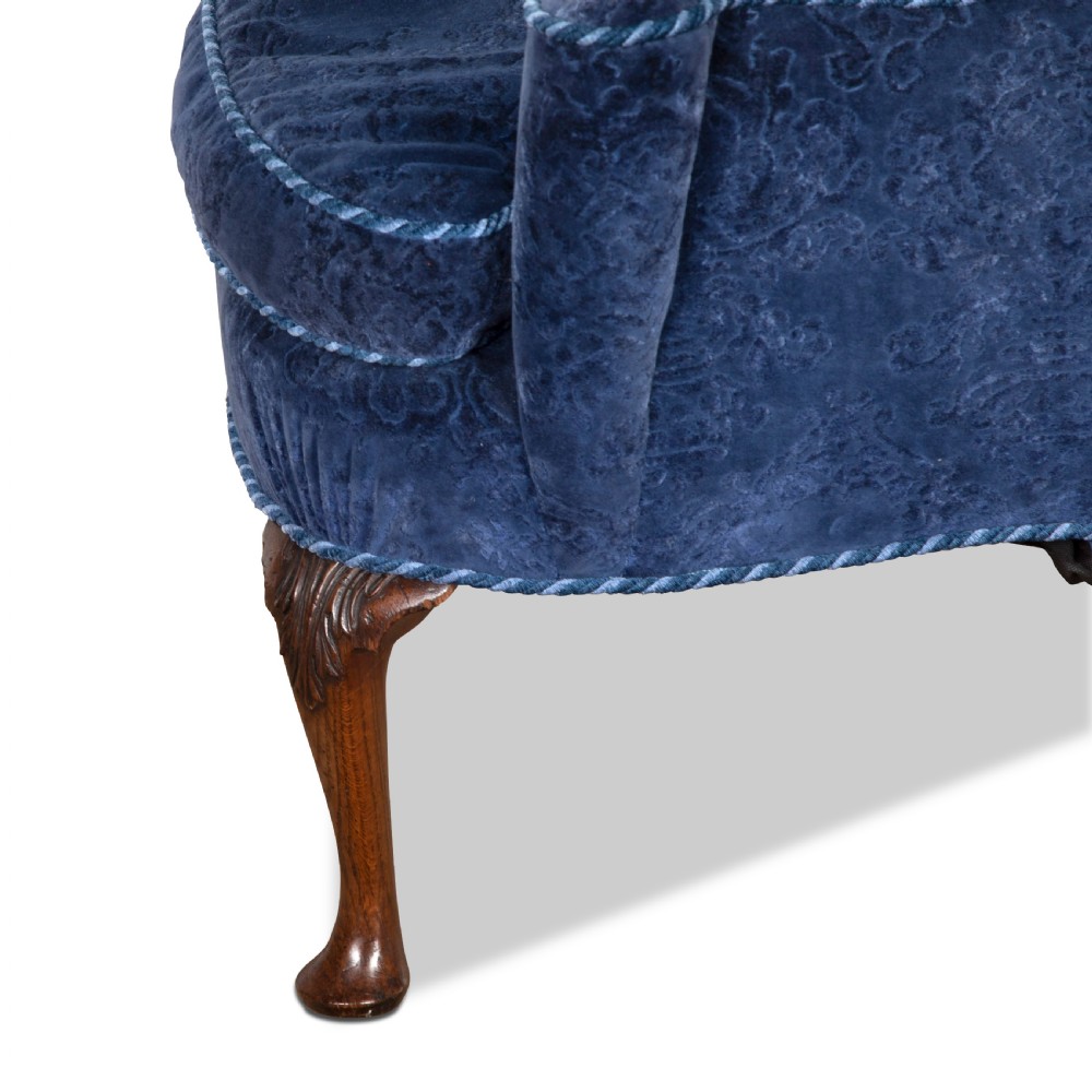 C18th Carved Leg Wing Chair View XII