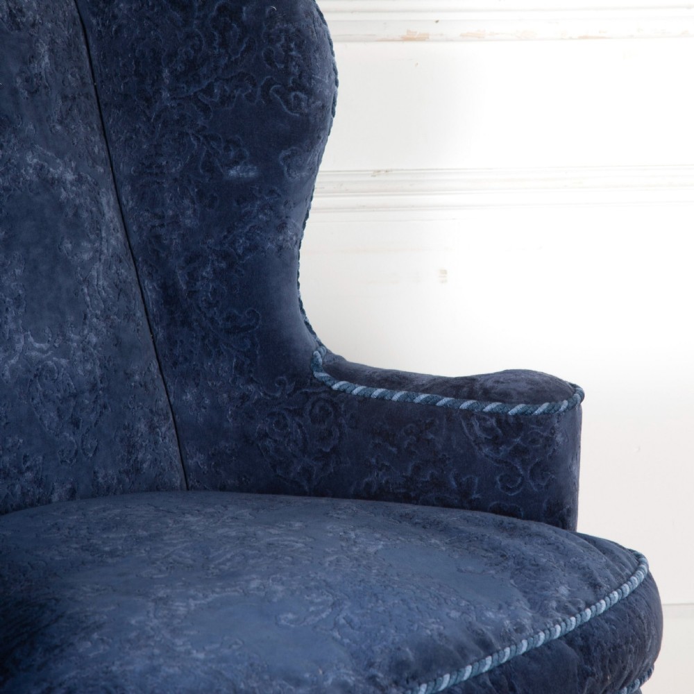 C18th Carved Leg Wing Chair View XIV