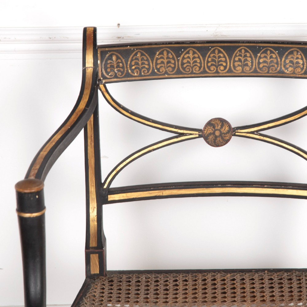Regency Decorated Open Armchair View III