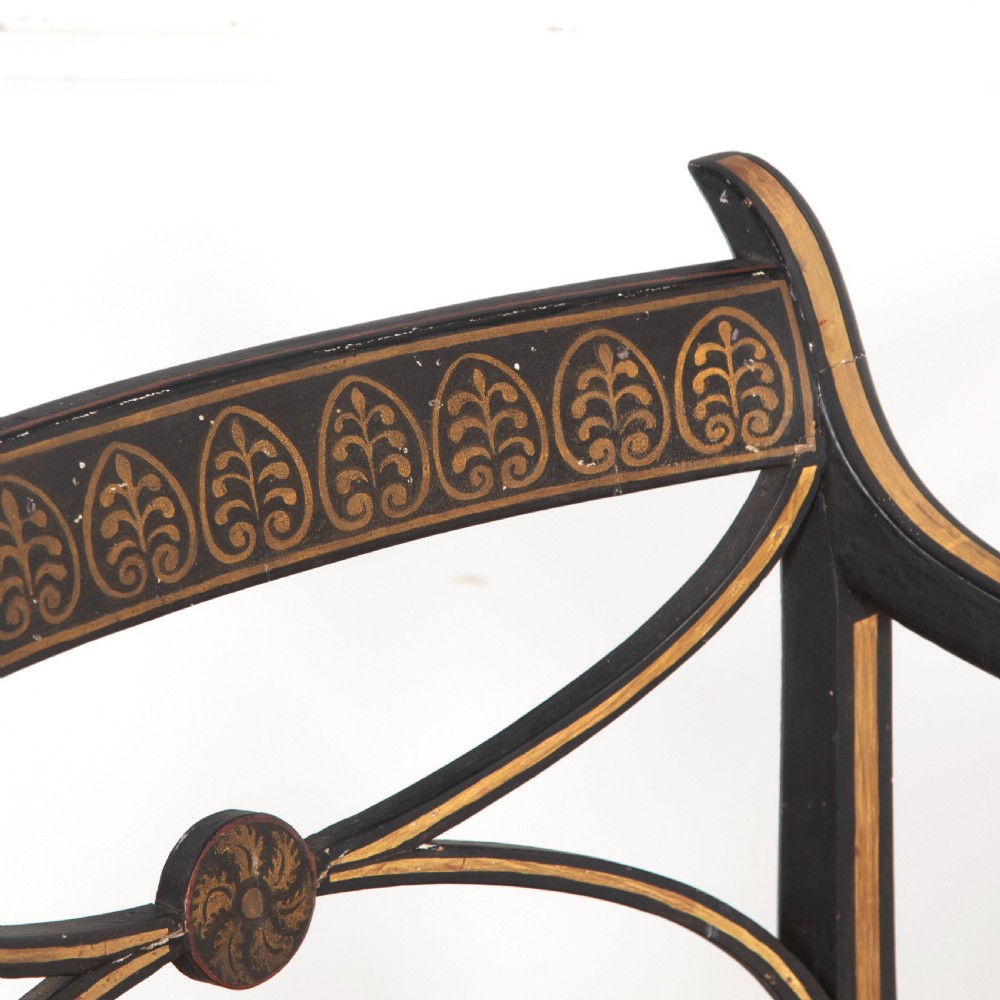 Regency Decorated Open Armchair View IV