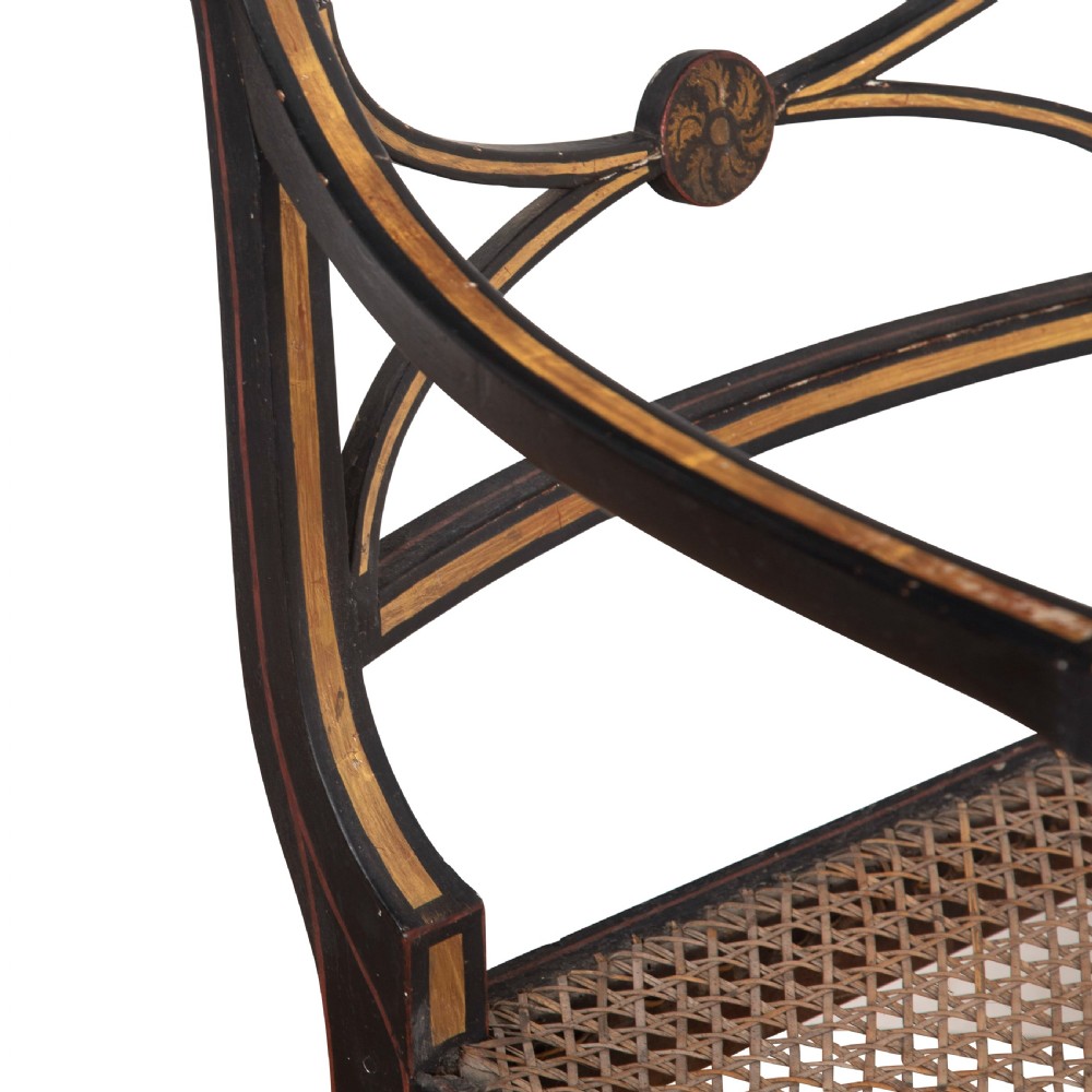 Regency Decorated Open Armchair View V