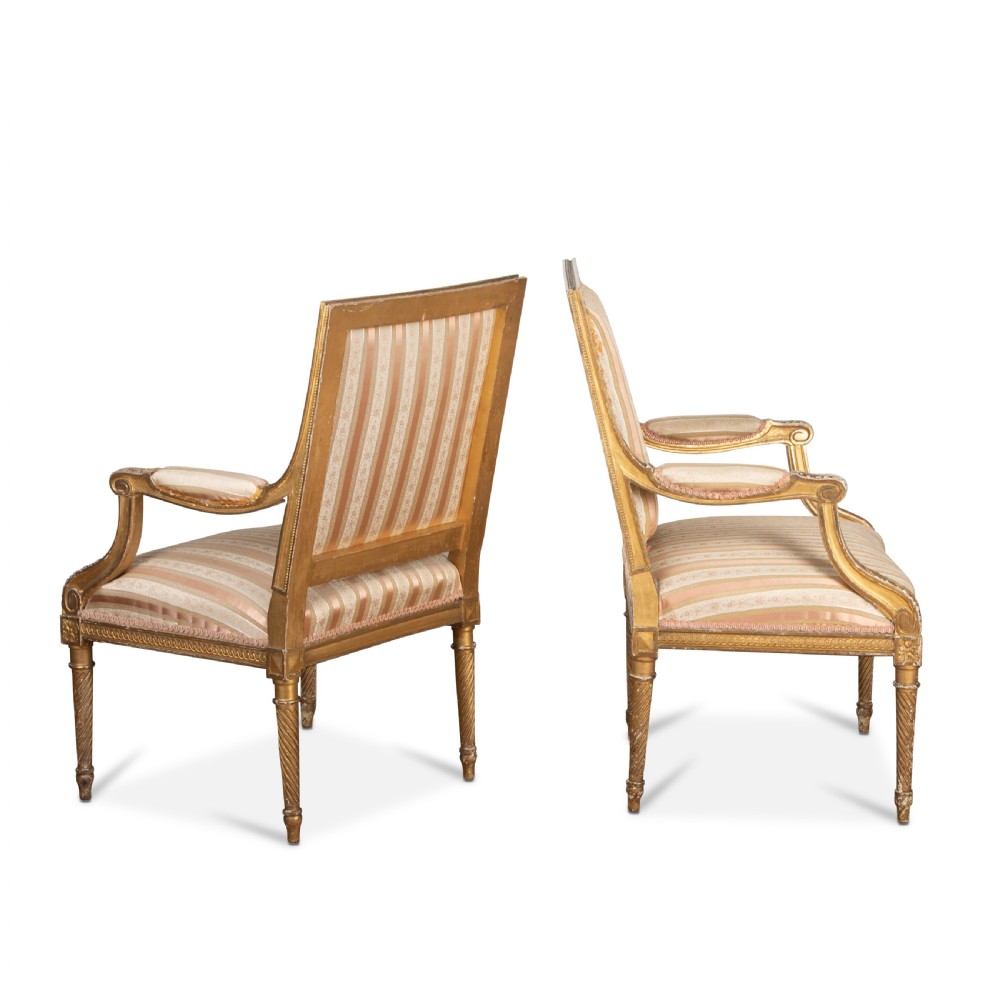 Pair of 19th Century Open Armchairs View III