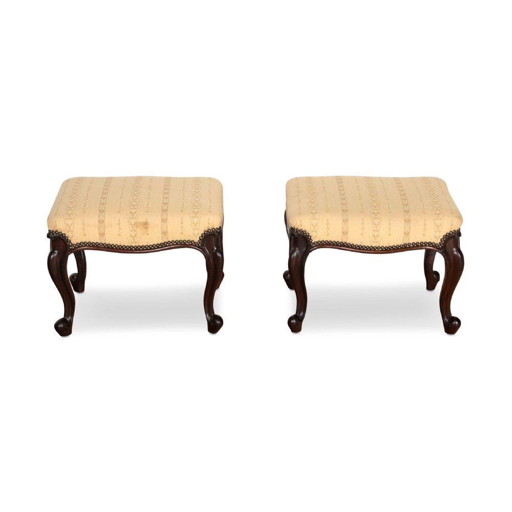 Pair of 19th Century Low Stools