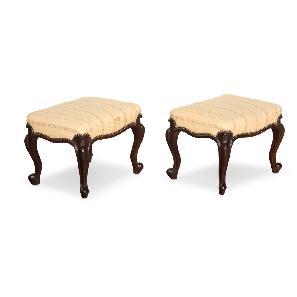 Pair of 19th Century Low Stools View III