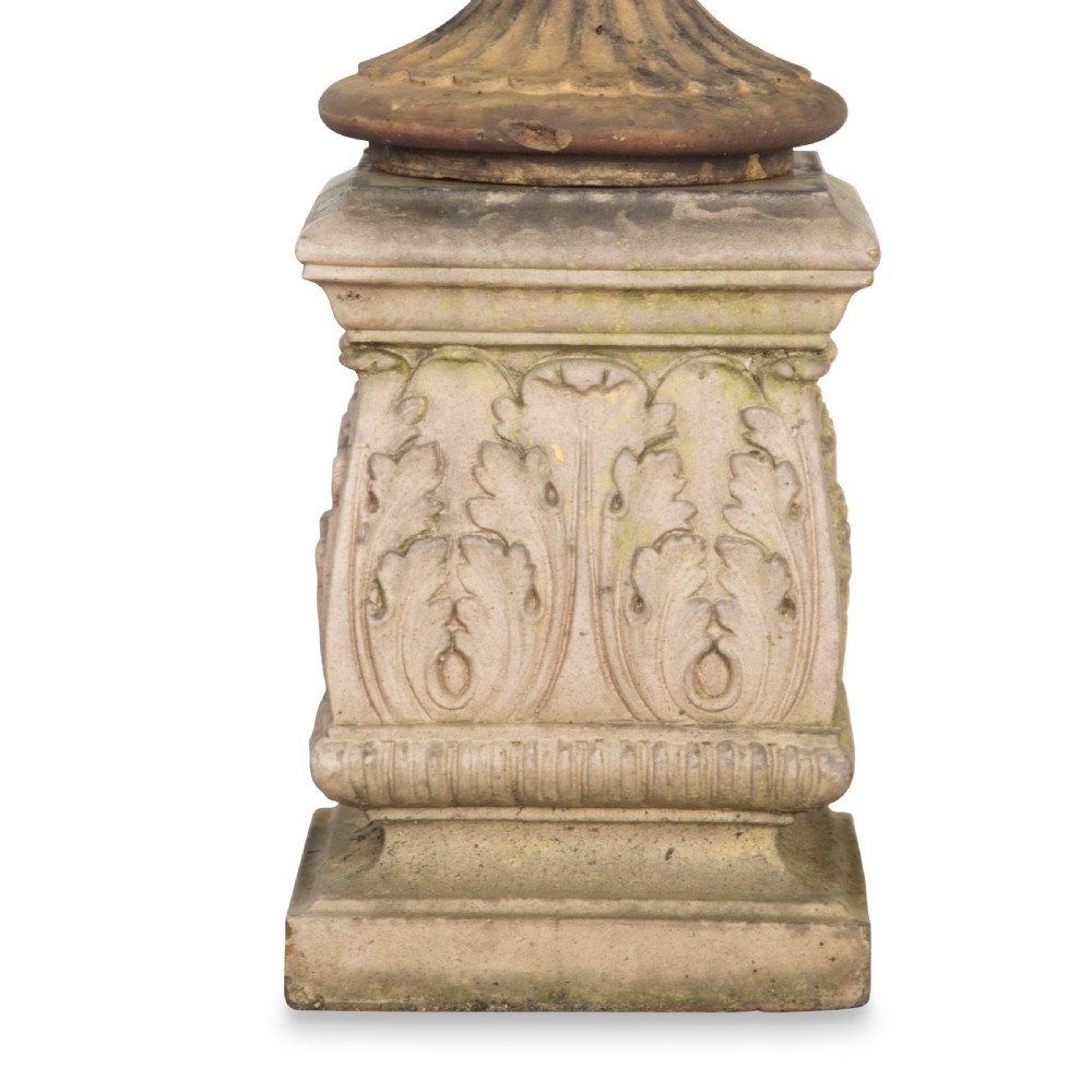 19th Century Terracotta Urn on Pedestal View IX