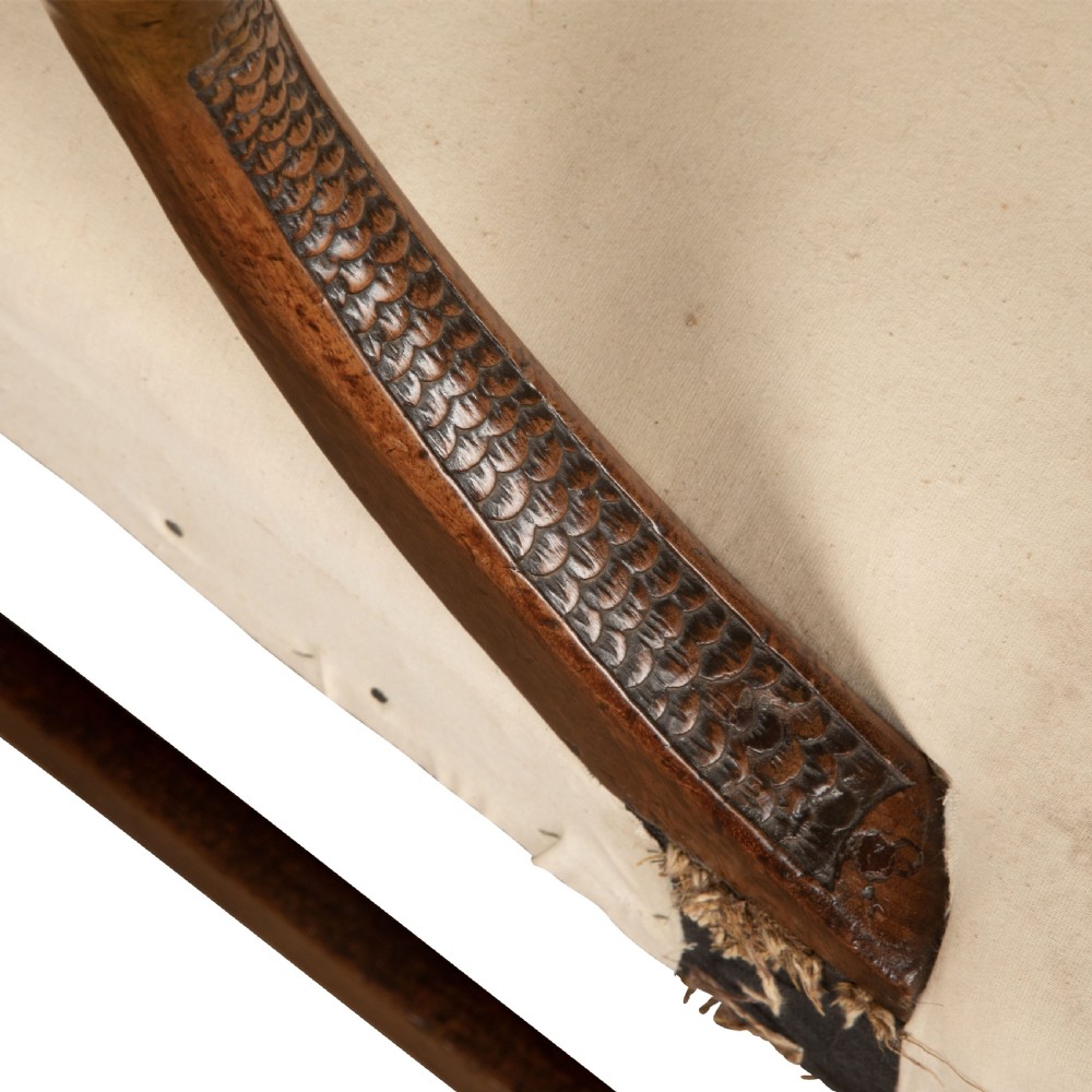 C18th Carved Walnut Settee View VIII
