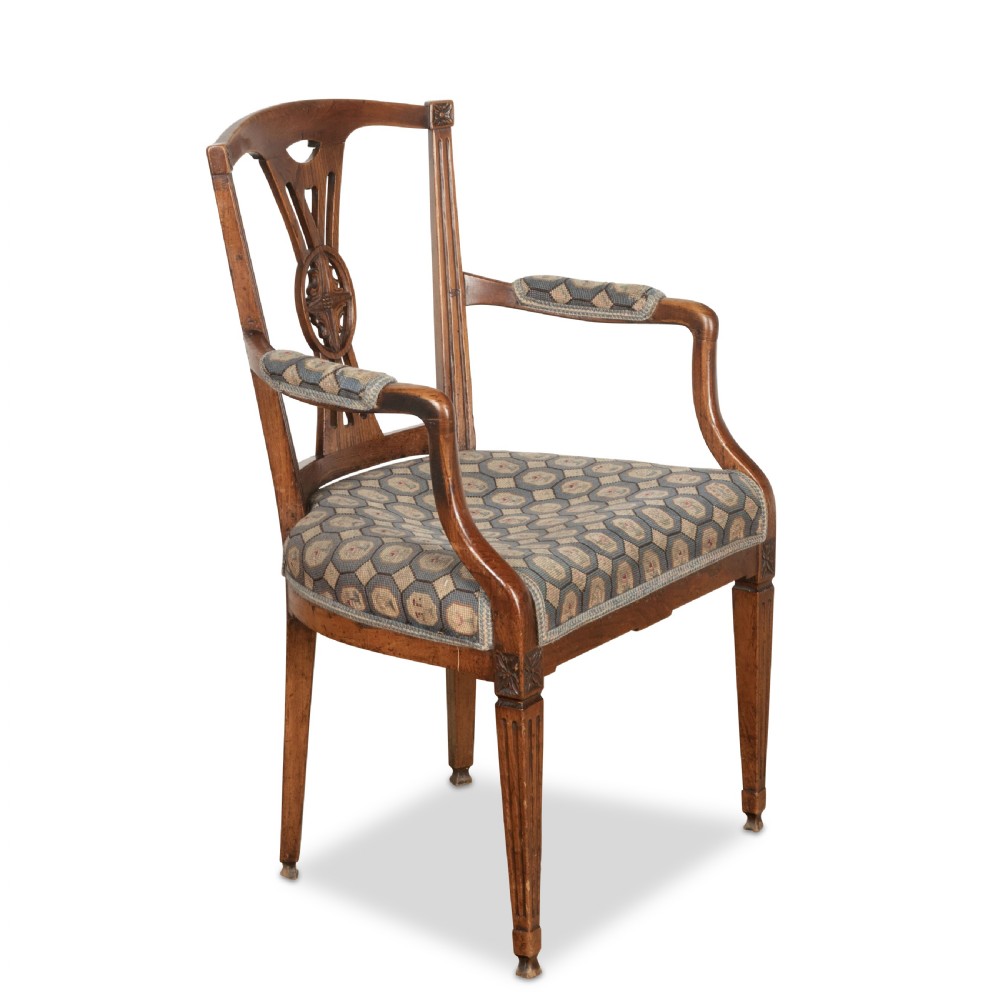 C19th Elm Open Armchair View II