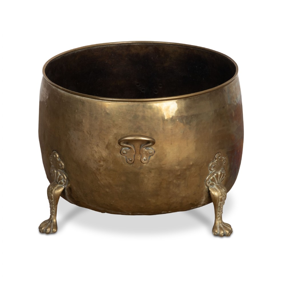 19th Century Dutch Brass Log Bin View III