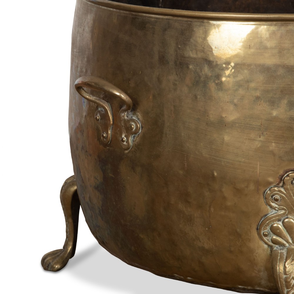 19th Century Dutch Brass Log Bin View IV