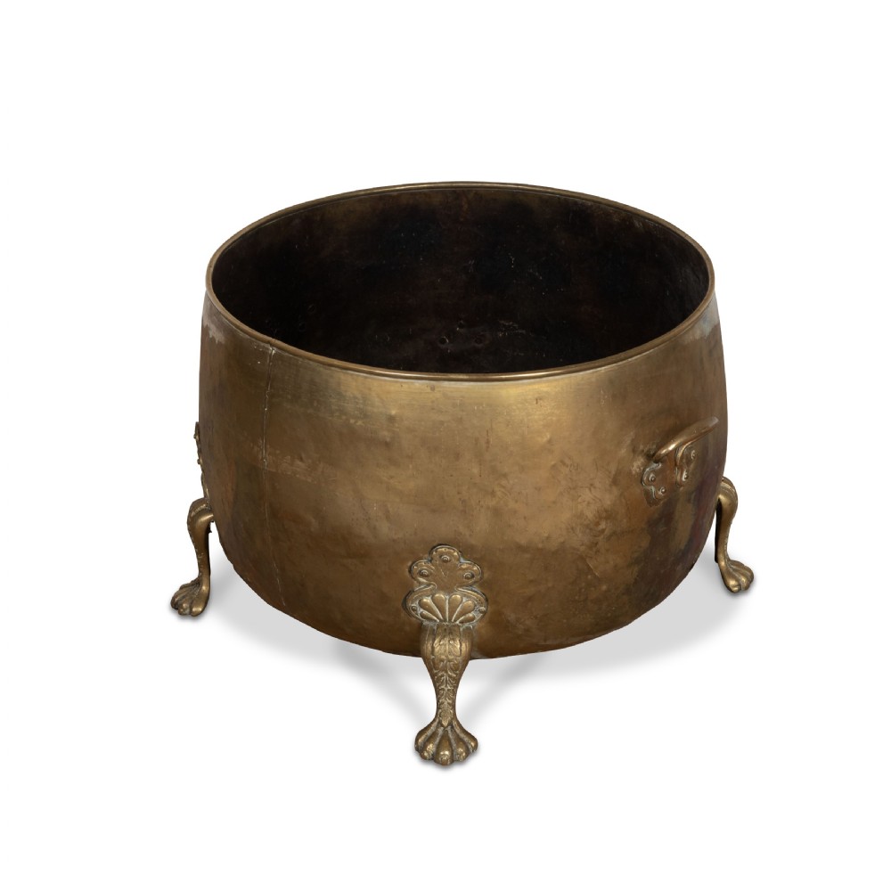 19th Century Dutch Brass Log Bin View V