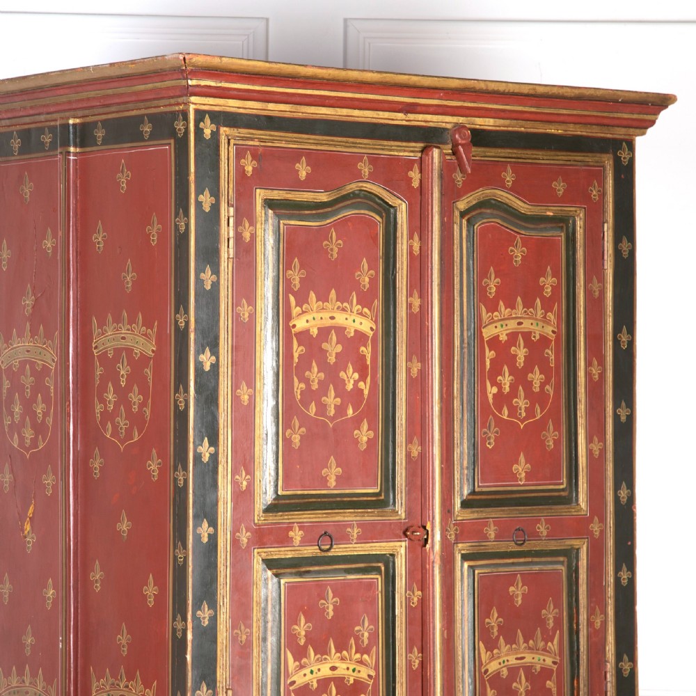 C19th Tall Painted Cupboard View II