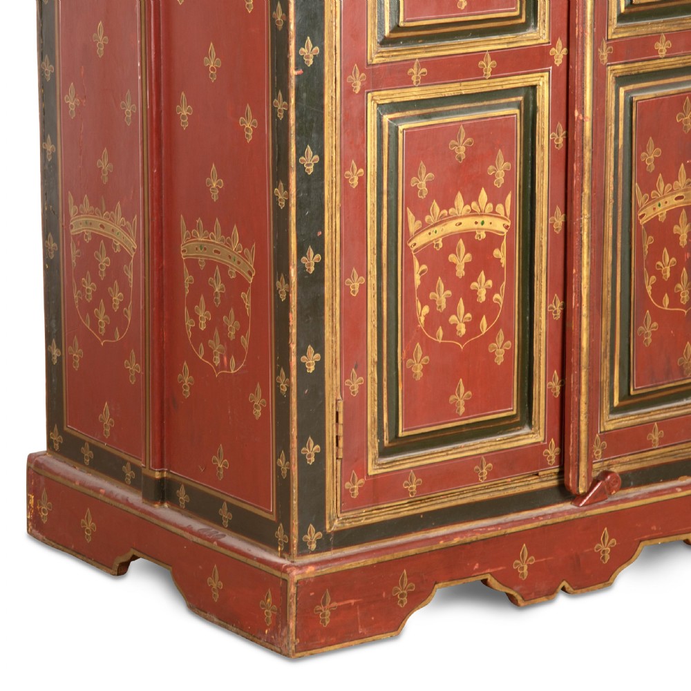C19th Tall Painted Cupboard View IV
