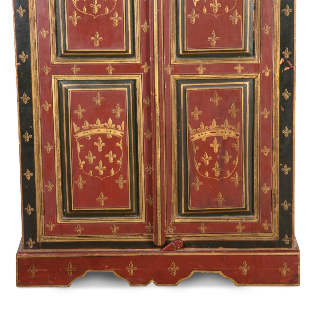 C19th Tall Painted Cupboard View V