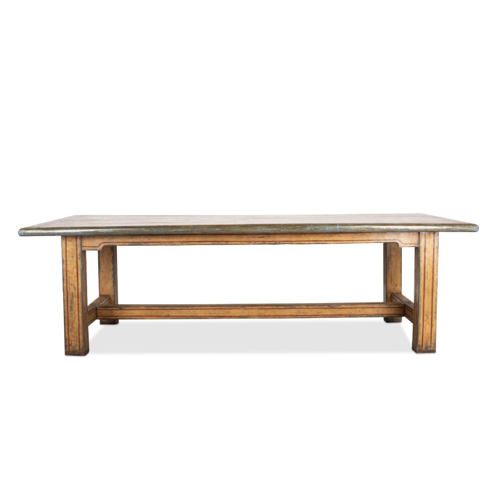 Rare 19th Century Painted Refectory Table View III