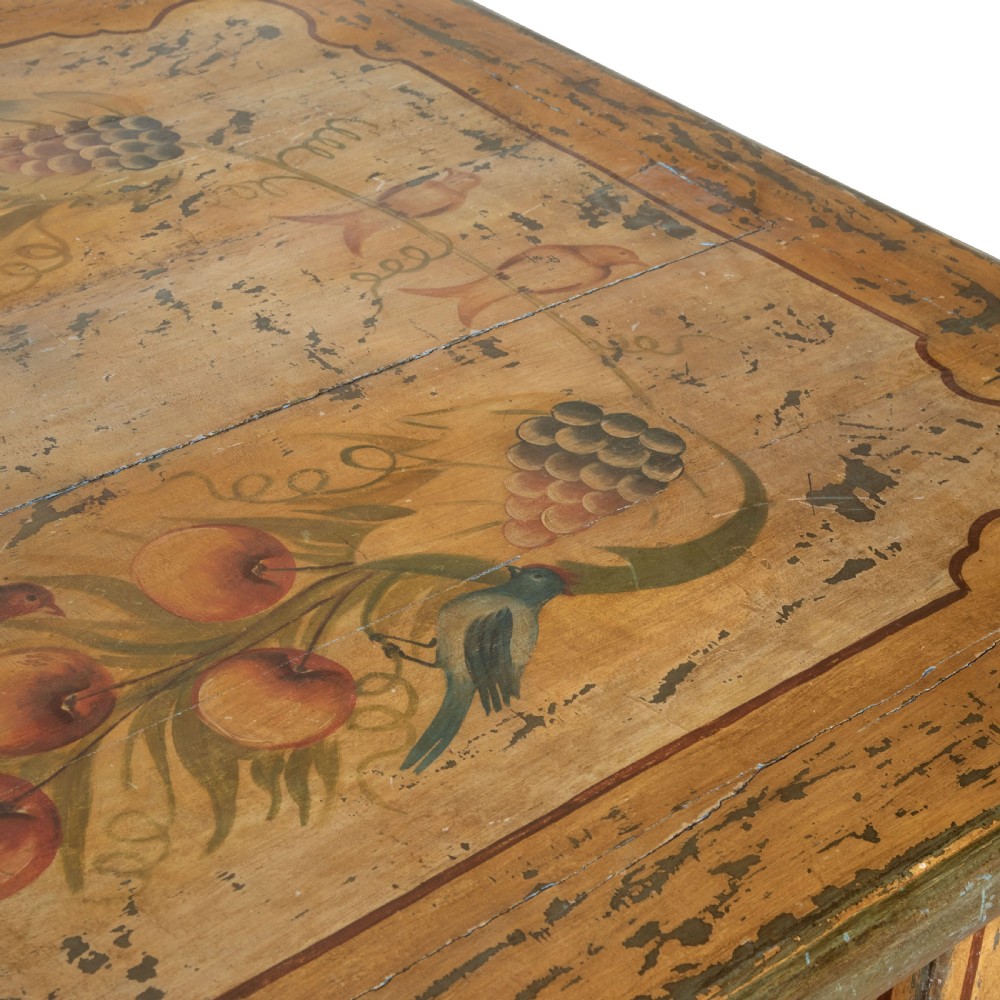 Rare 19th Century Painted Refectory Table View VI