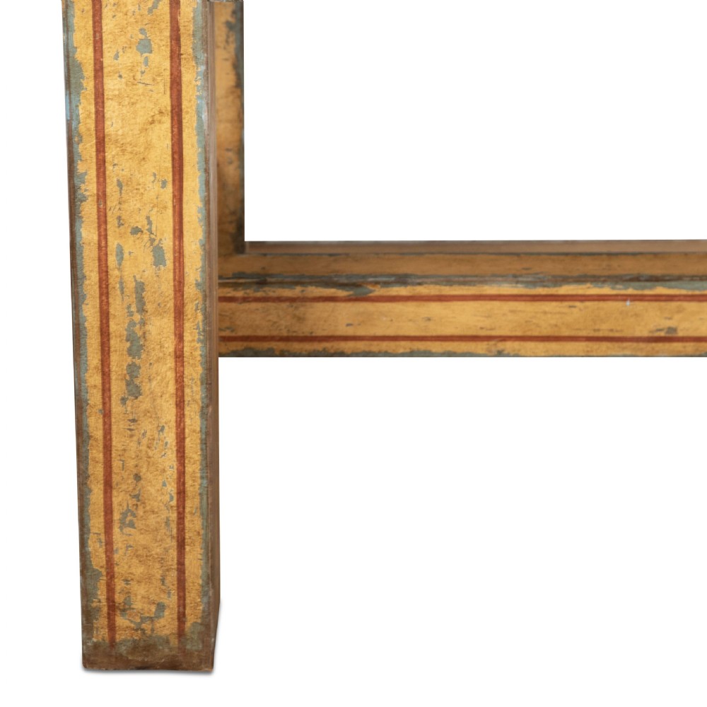 Rare 19th Century Painted Refectory Table View VIII