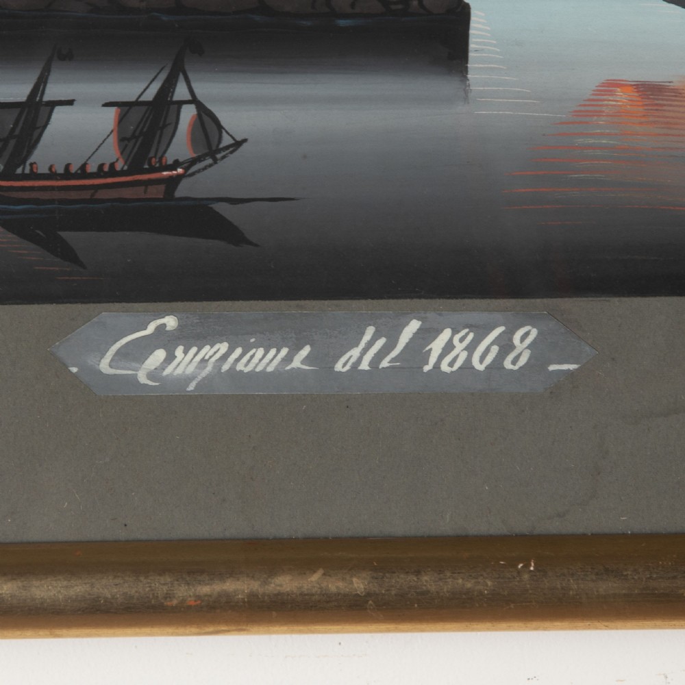 Pair of Large Vesuvius Gouache Paintings View V