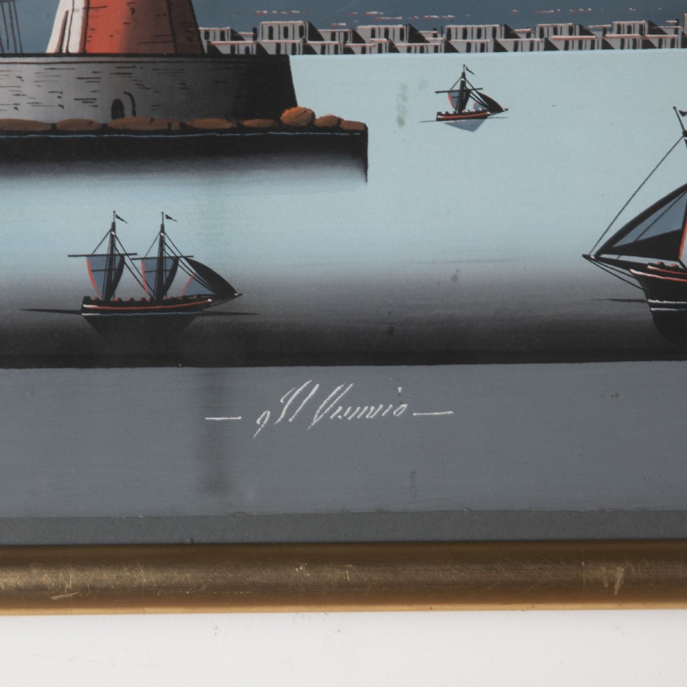 Pair of Large Vesuvius Gouache Paintings View VI