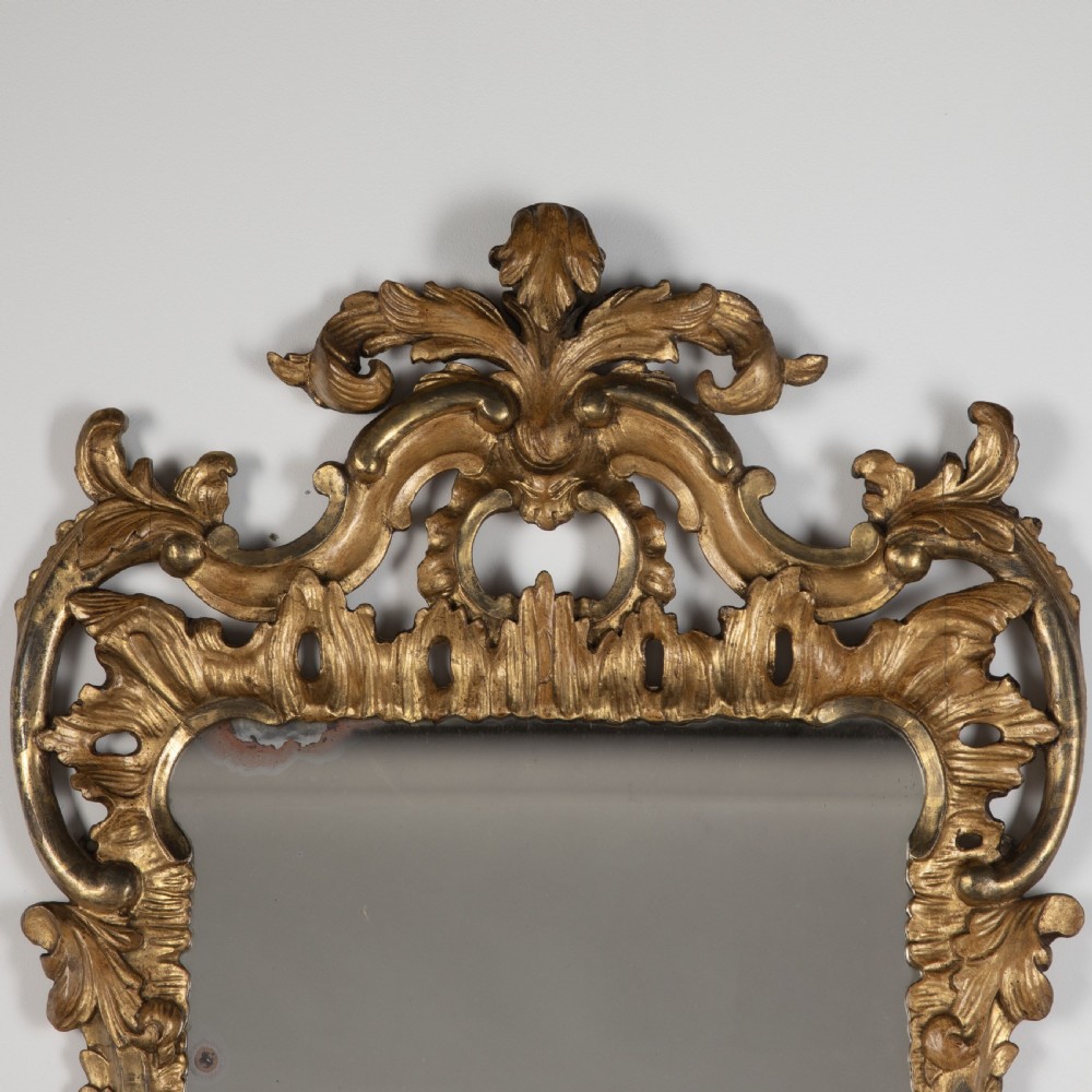 18th Century Giltwood Wall Mirror View II