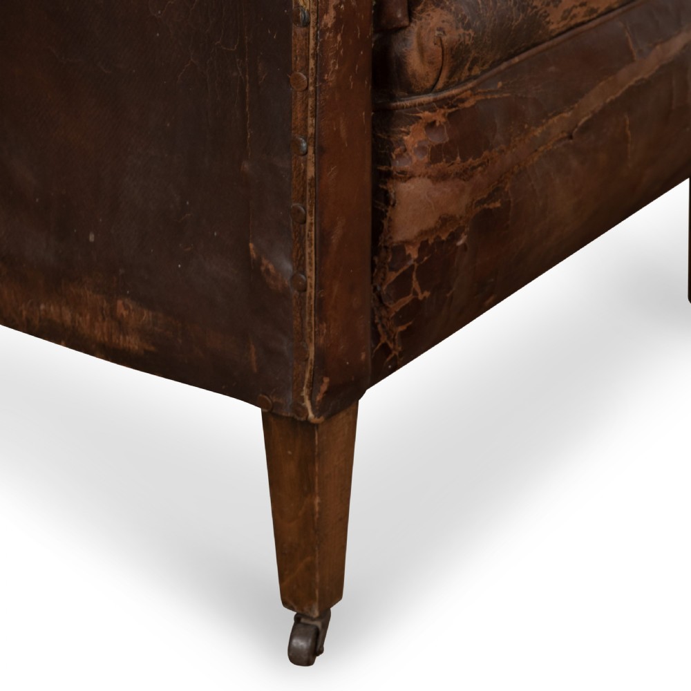 Late 19th Century Leather Library Chair View V