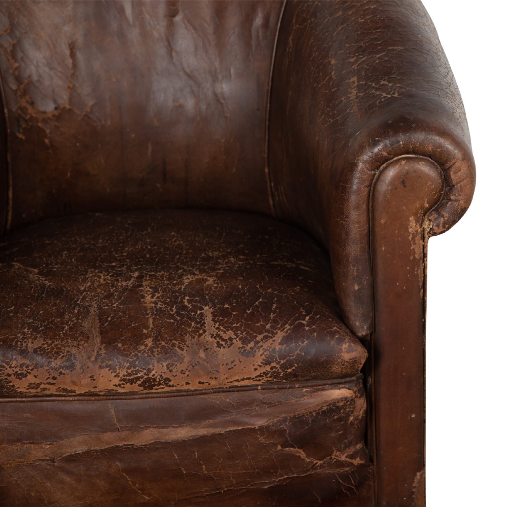 Late 19th Century Leather Library Chair View VII