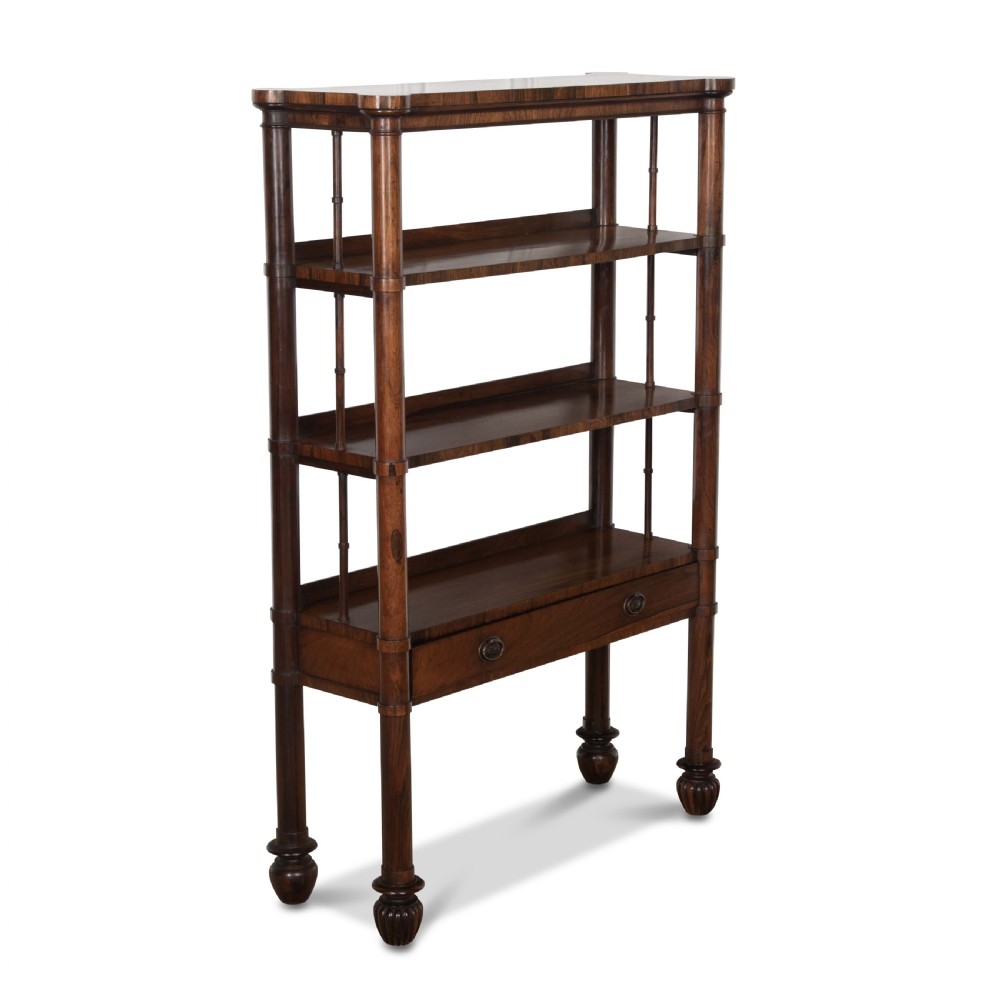Regency Rosewood Open Bookcase