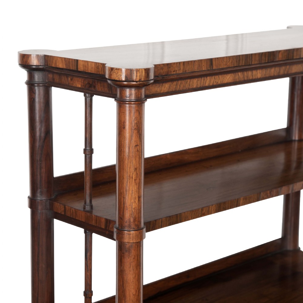 Regency Rosewood Open Bookcase View IV