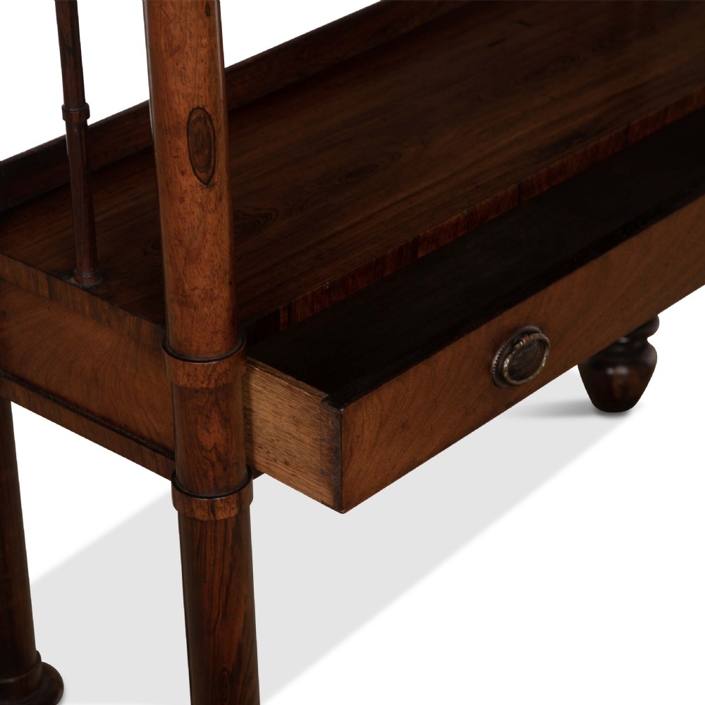 Regency Rosewood Open Bookcase View VI