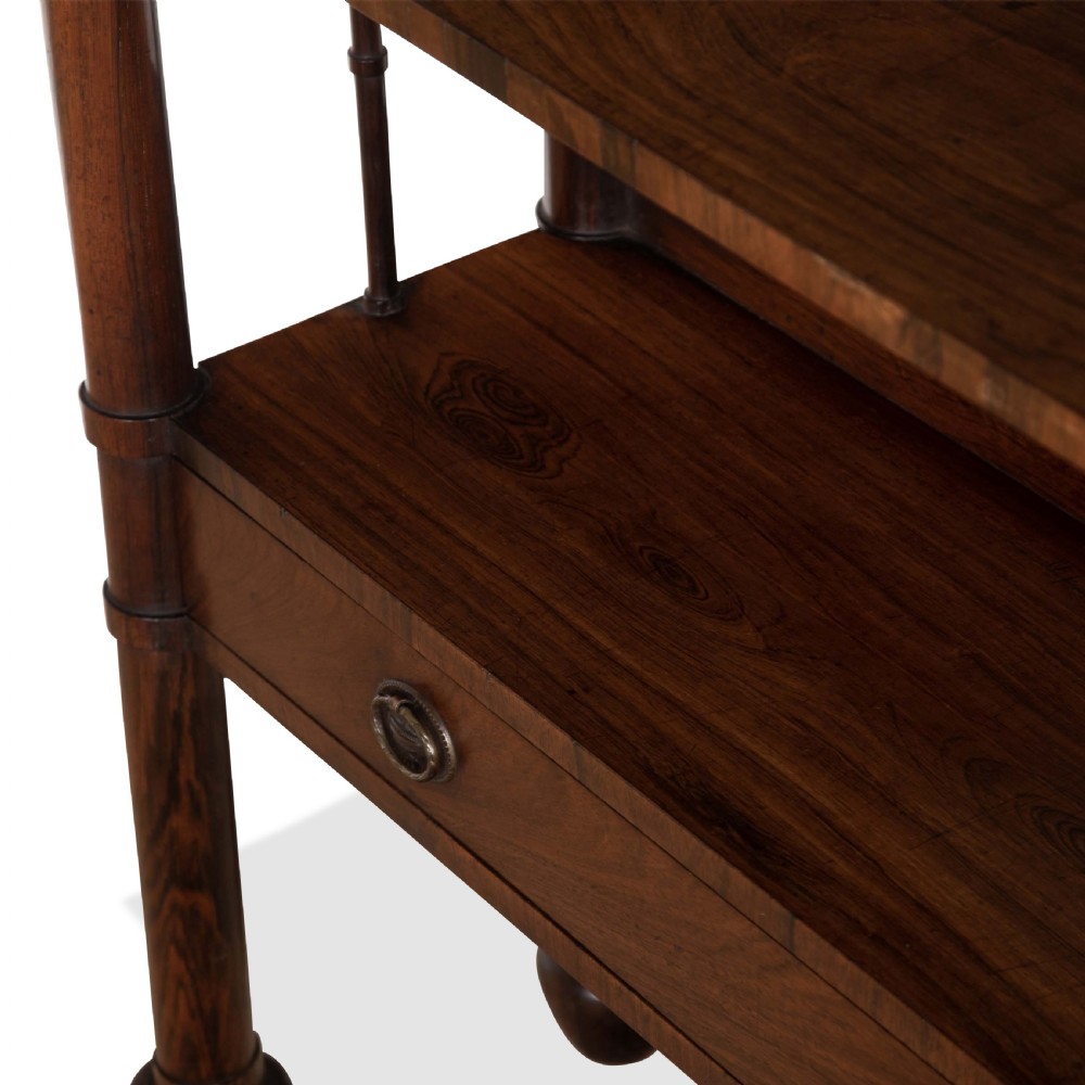 Regency Rosewood Open Bookcase View IX