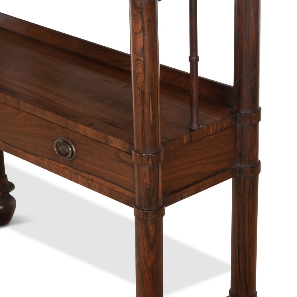 Regency Rosewood Open Bookcase View XI