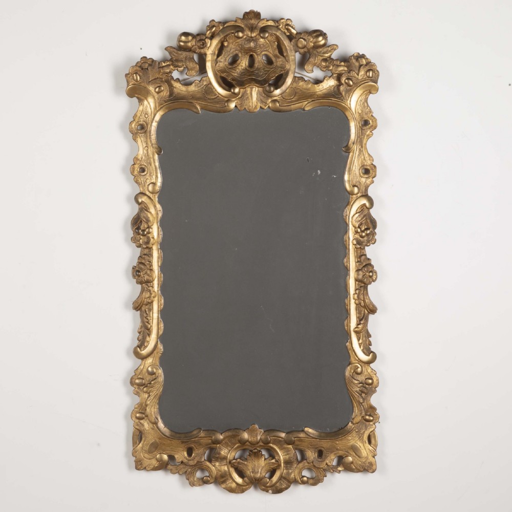 18th Century Irish Carved Giltwood Mirror