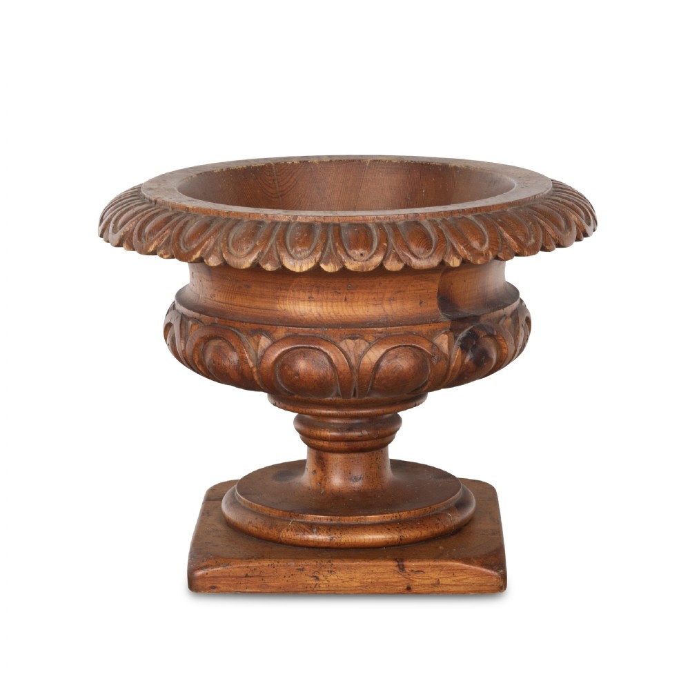 19th Century Carved Campana Urn