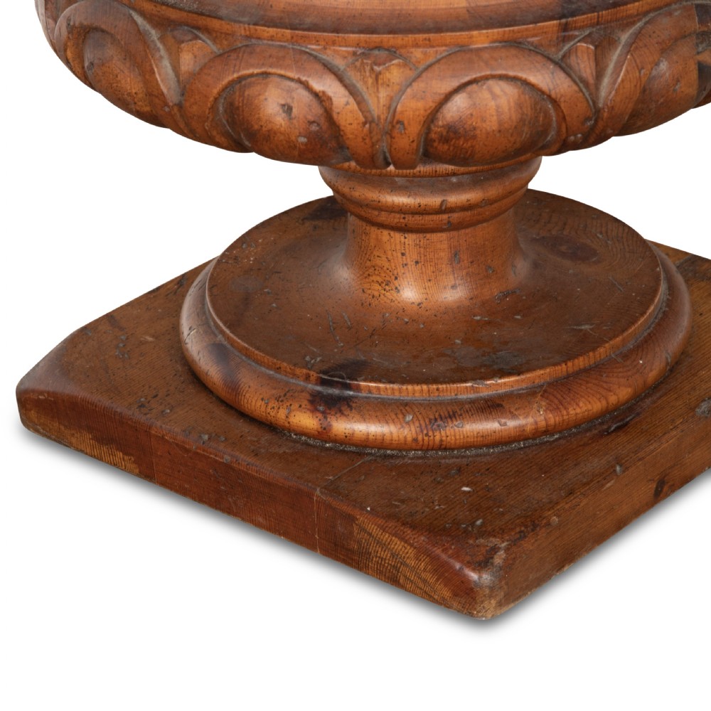 19th Century Carved Campana Urn View III