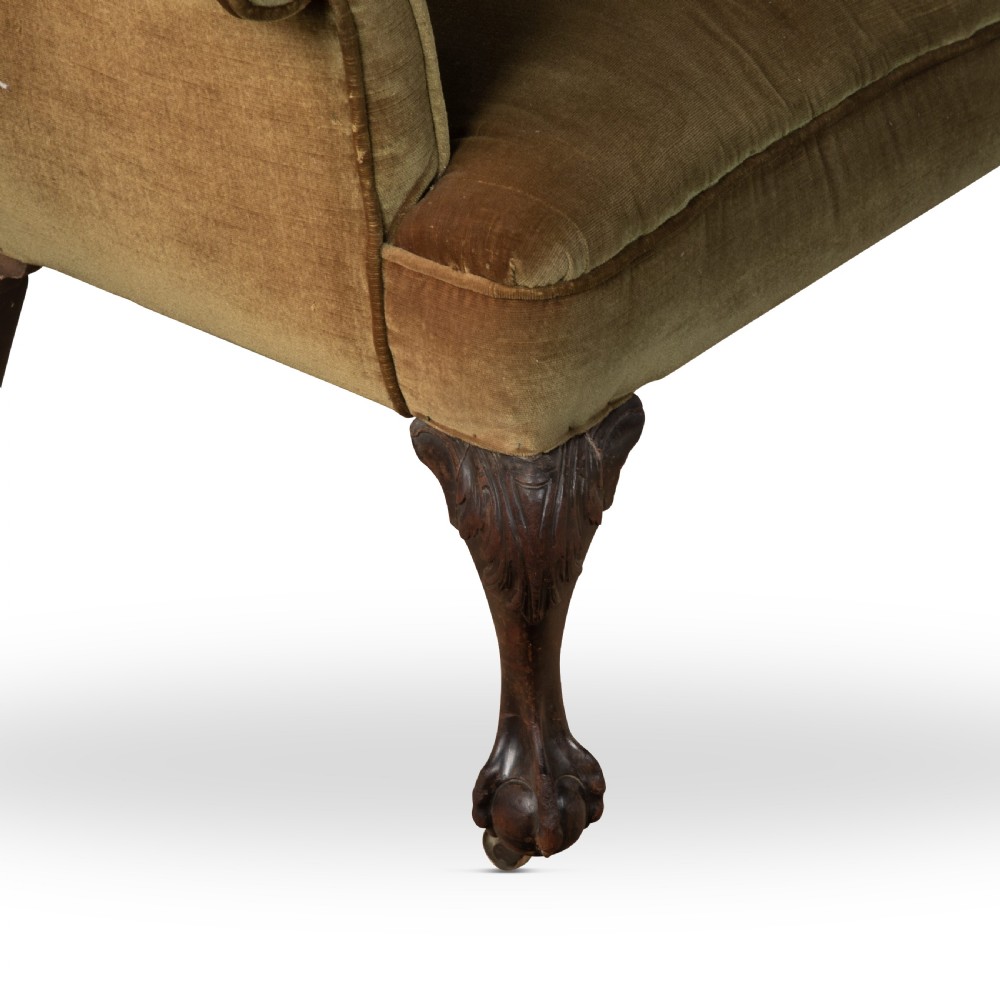 18th Century Mahogany Wing Armchair View V