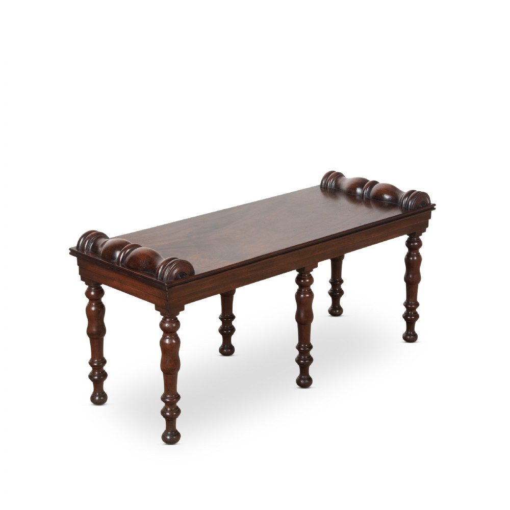 Regency Mahogany Hall Bench View IV