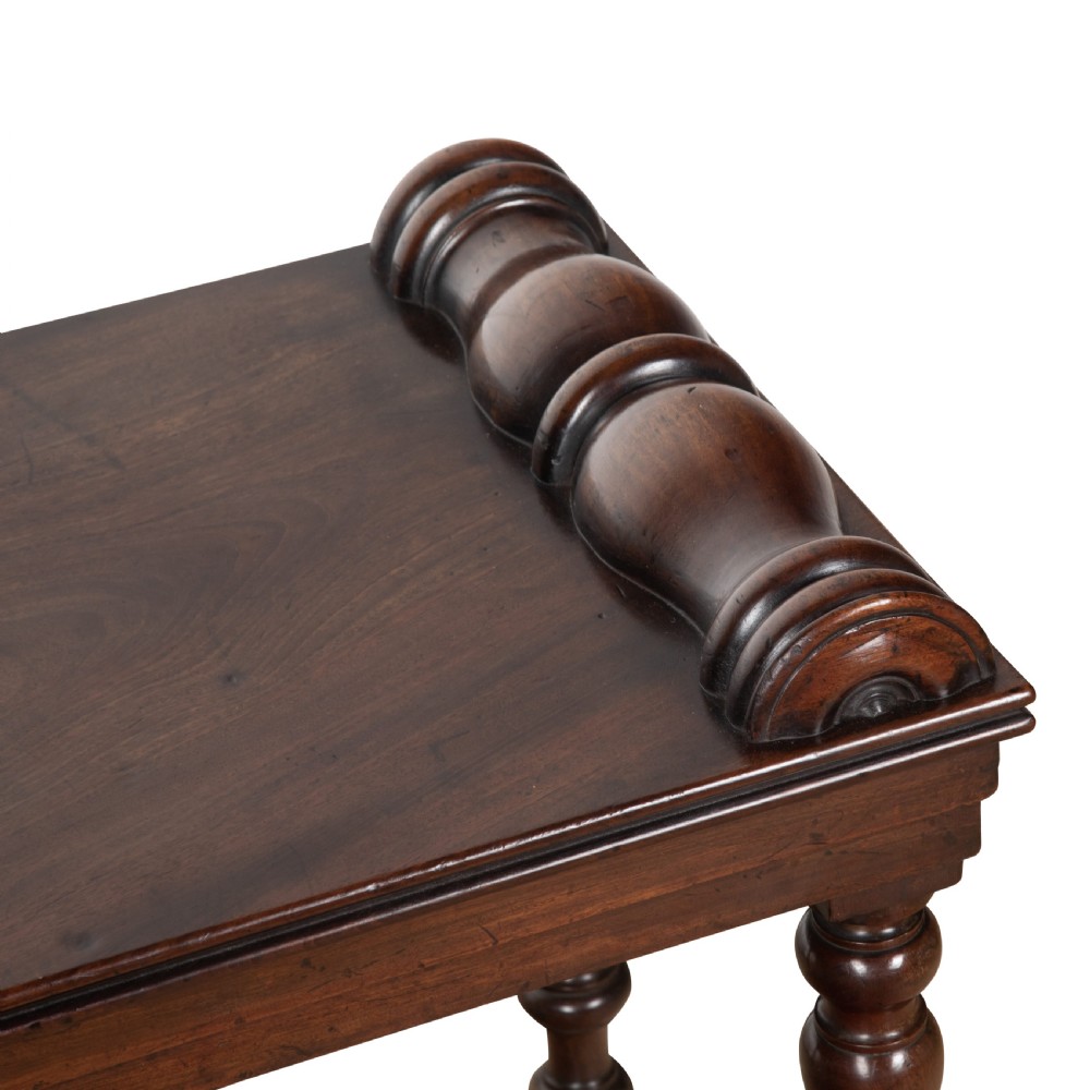 Regency Mahogany Hall Bench View V