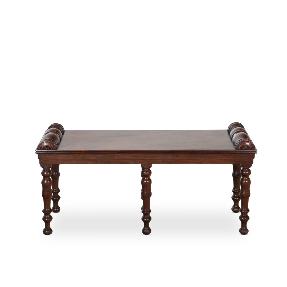 Regency Mahogany Hall Bench View VII