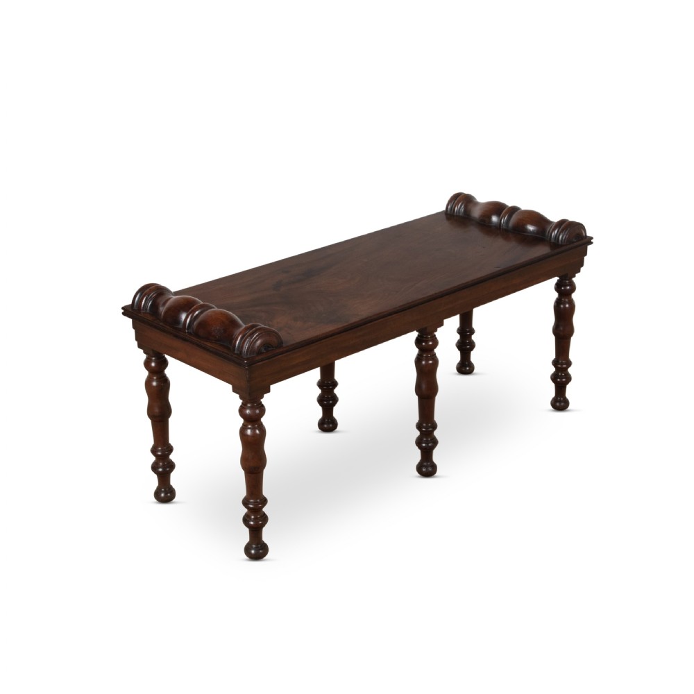 Regency Mahogany Hall Bench View X