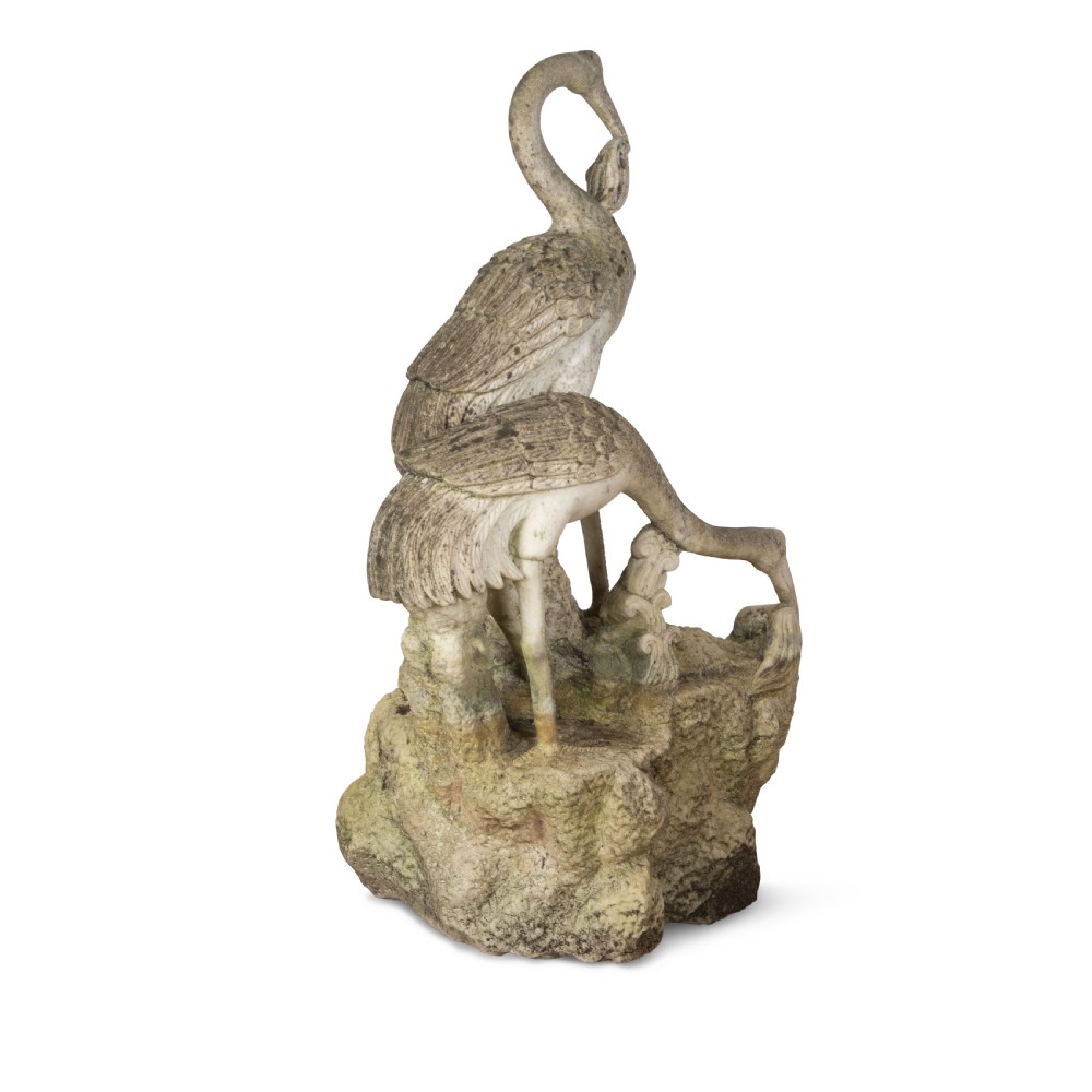 19th Century Italian Marble Cranes