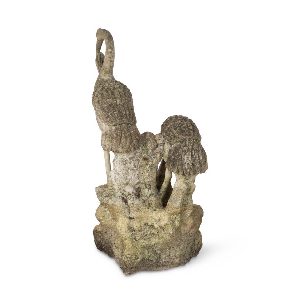 19th Century Italian Marble Cranes View IV