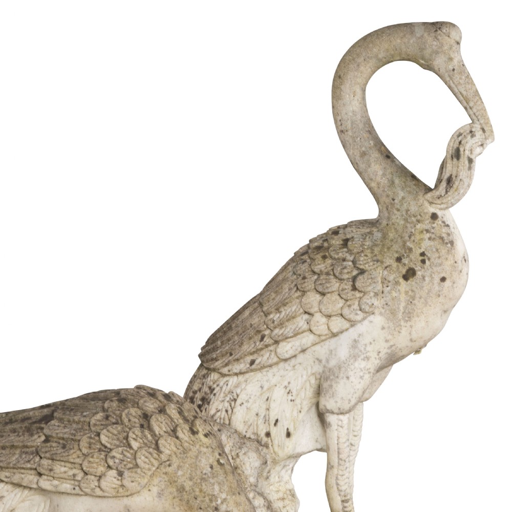 19th Century Italian Marble Cranes View V