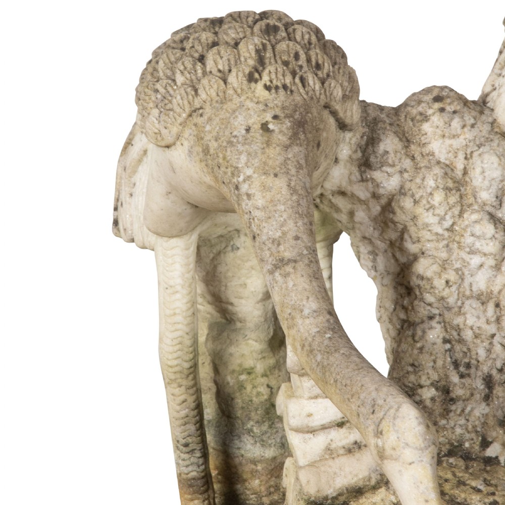 19th Century Italian Marble Cranes View VII