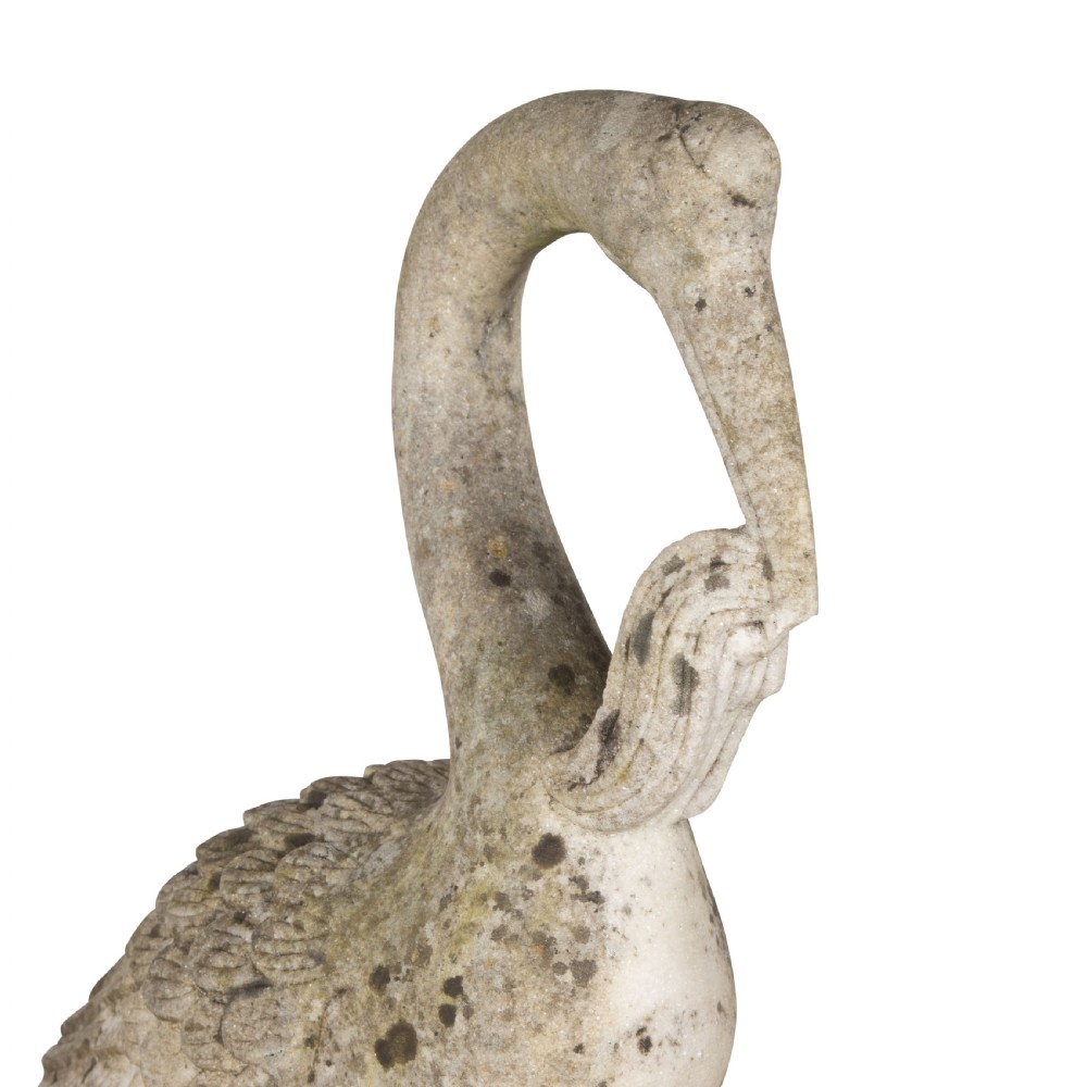 19th Century Italian Marble Cranes View IX