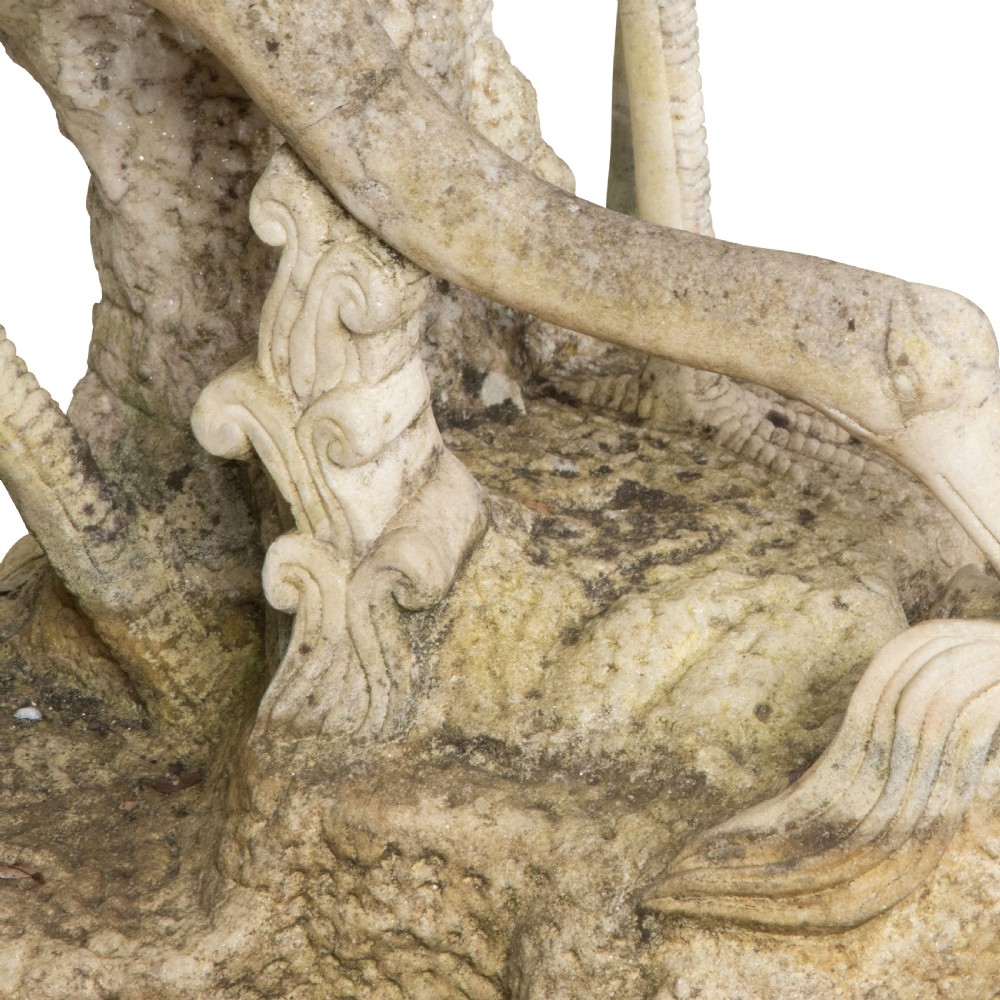 19th Century Italian Marble Cranes View XIII