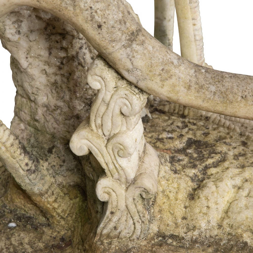 19th Century Italian Marble Cranes View XIV